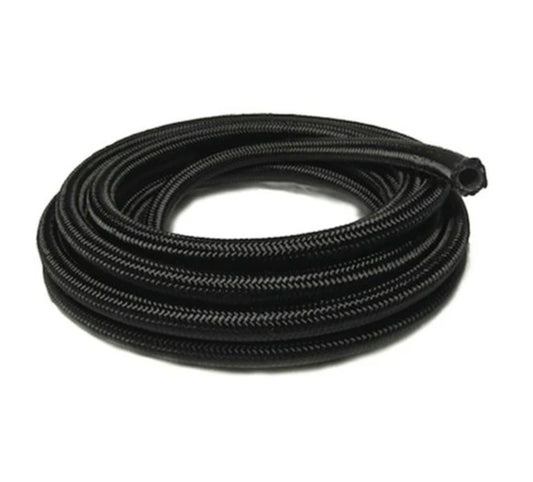 ENGINE WORKS 510620 BLACK NYLON FIBER BRAID RACE HOSE 06AN X 20 FT