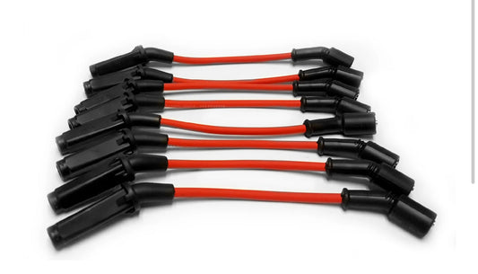 ENGINE WORKS 16439 GM LS SPARK PLUG WIRES 8.5MM, 9.5" - 135 DEG BOOT, RED